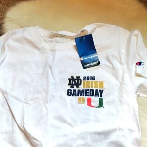 Champion College nortre same football tee S NWT